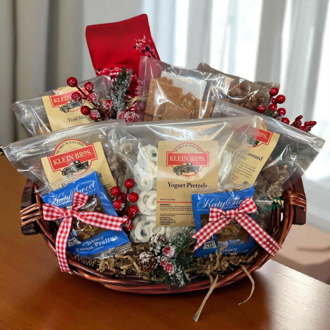 TNT Sweet Treats Basket with Texas candies and gourmet snacks
