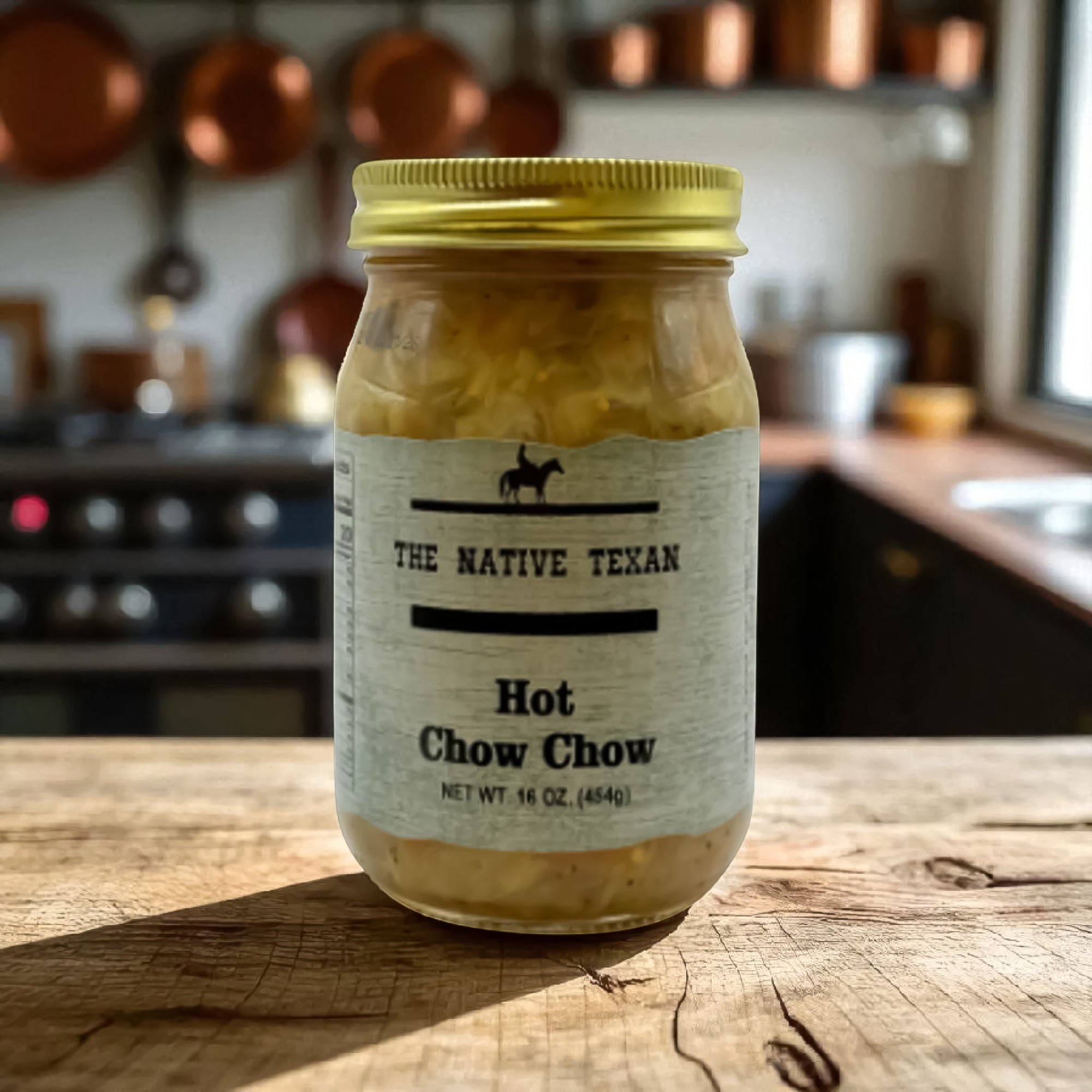 Hot Chow Chow Relish 16 oz - The Native Texan