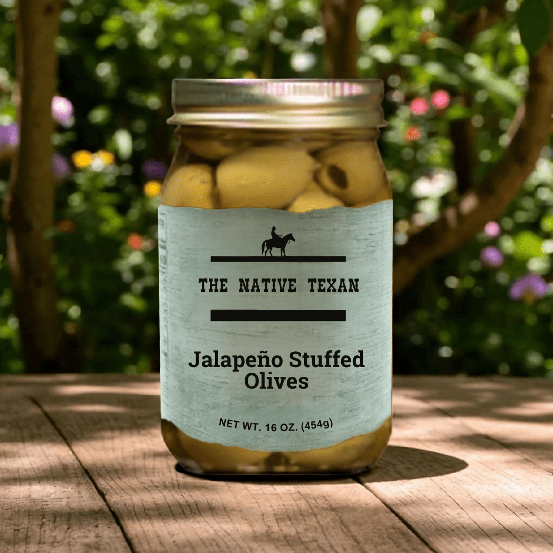 Jalapeño Stuffed Olives – Spicy Gourmet Snack, 16oz - The Native Texan