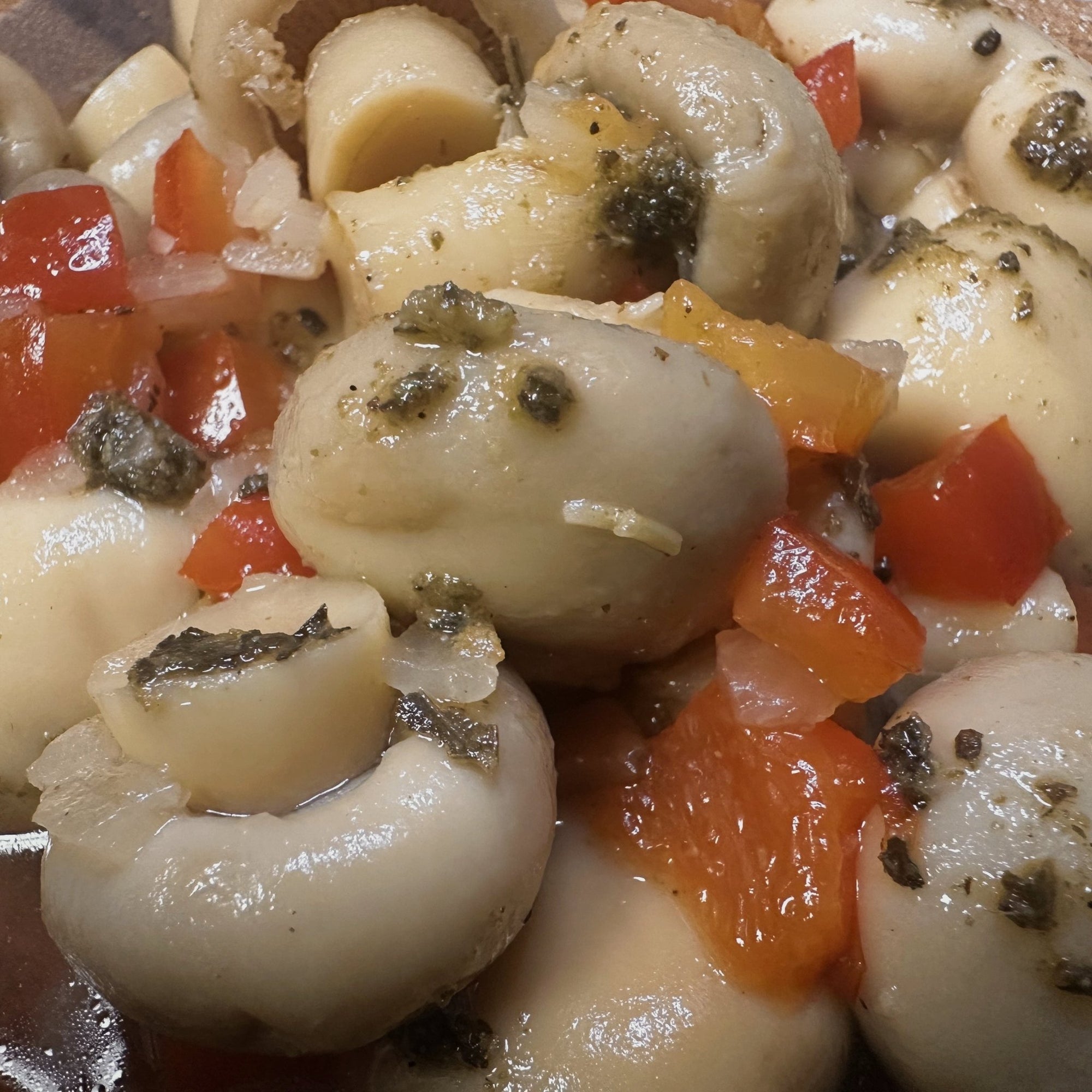 Marinated Mushrooms – Italian - Style in Olive Oil, 16oz - The Native Texan