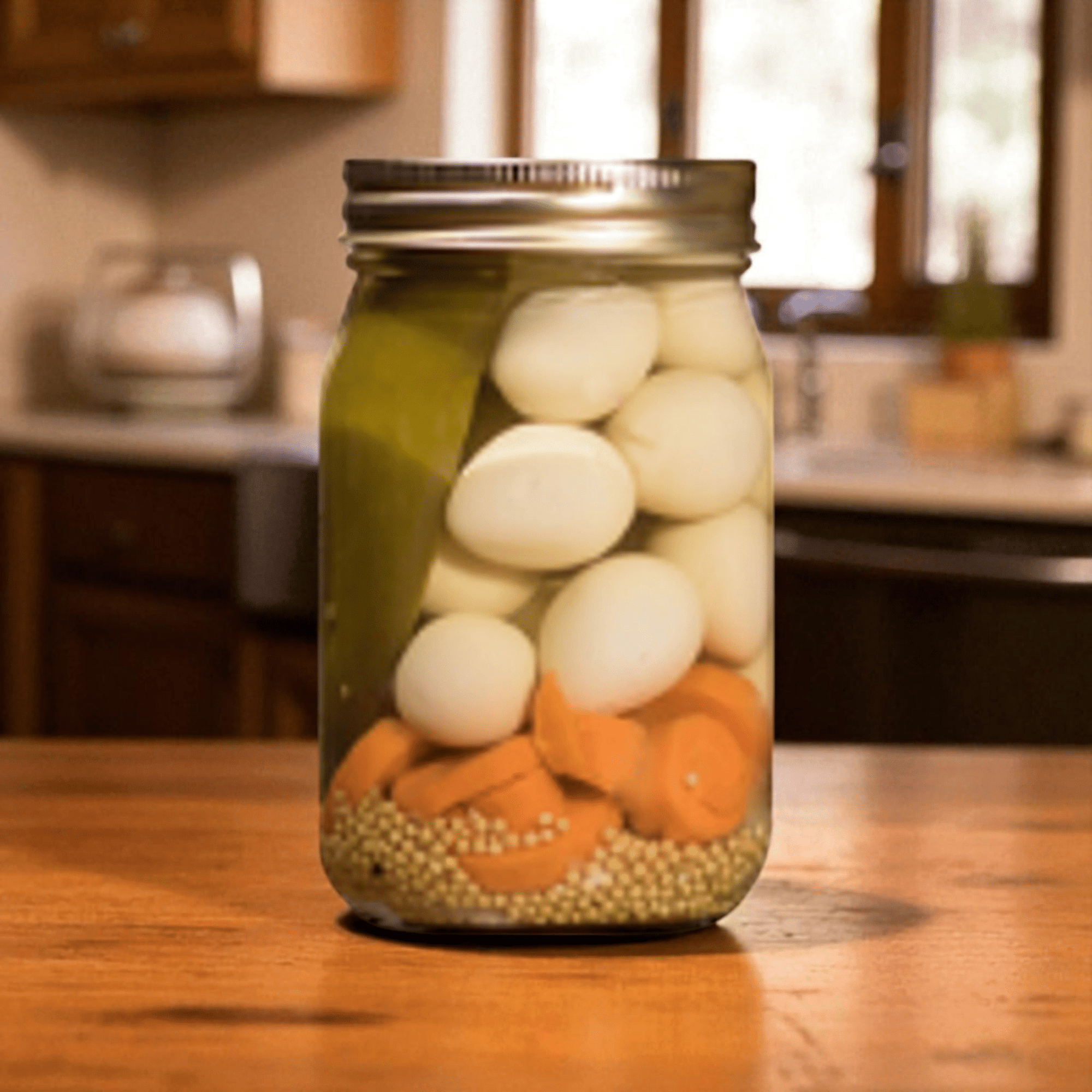 Mild Pickled Quail Eggs – Tender, Tangy Snack with Veggies, 16oz - The Native Texan
