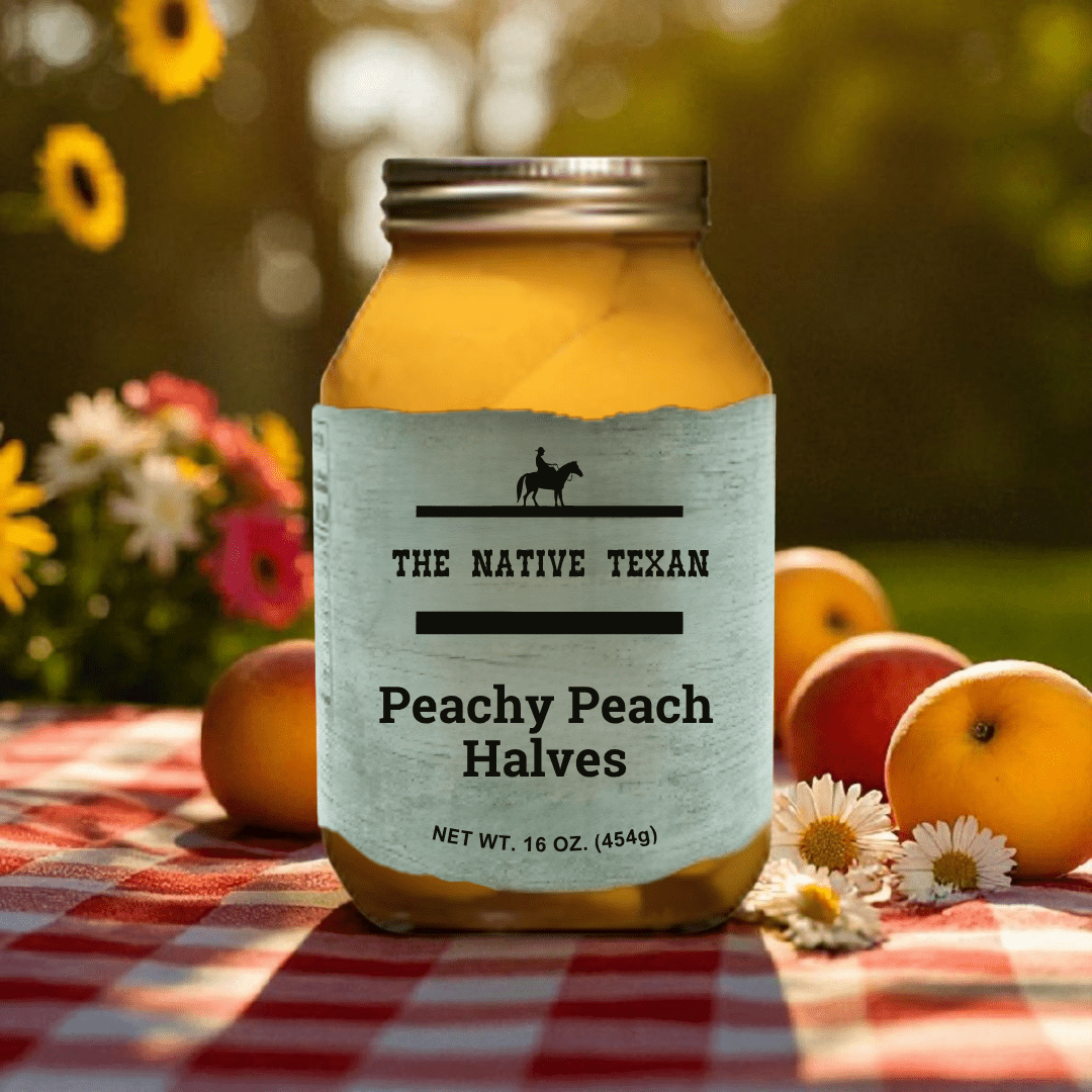 Peachy Peach Halves 32 oz - The Native Texan