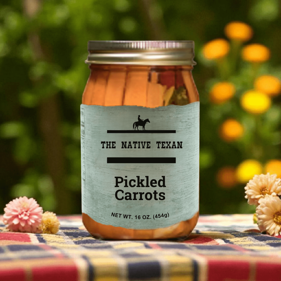 Pickled Carrot Sticks – Crunchy, Tangy Snack & Garnish, 16oz - The Native Texan