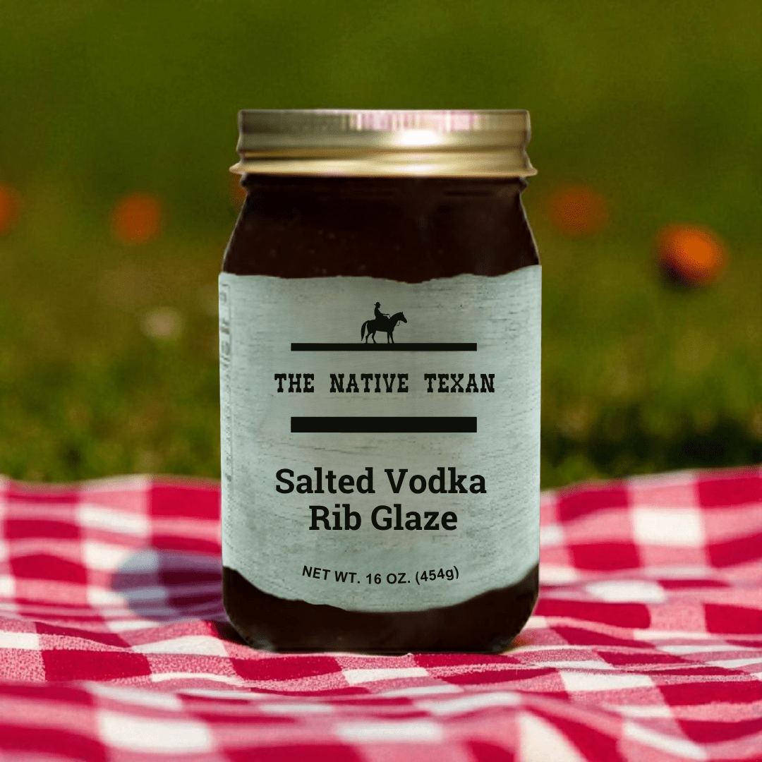 Salted Vodka Rib Glaze – Award - Winning BBQ Sauce, 16oz - The Native Texan