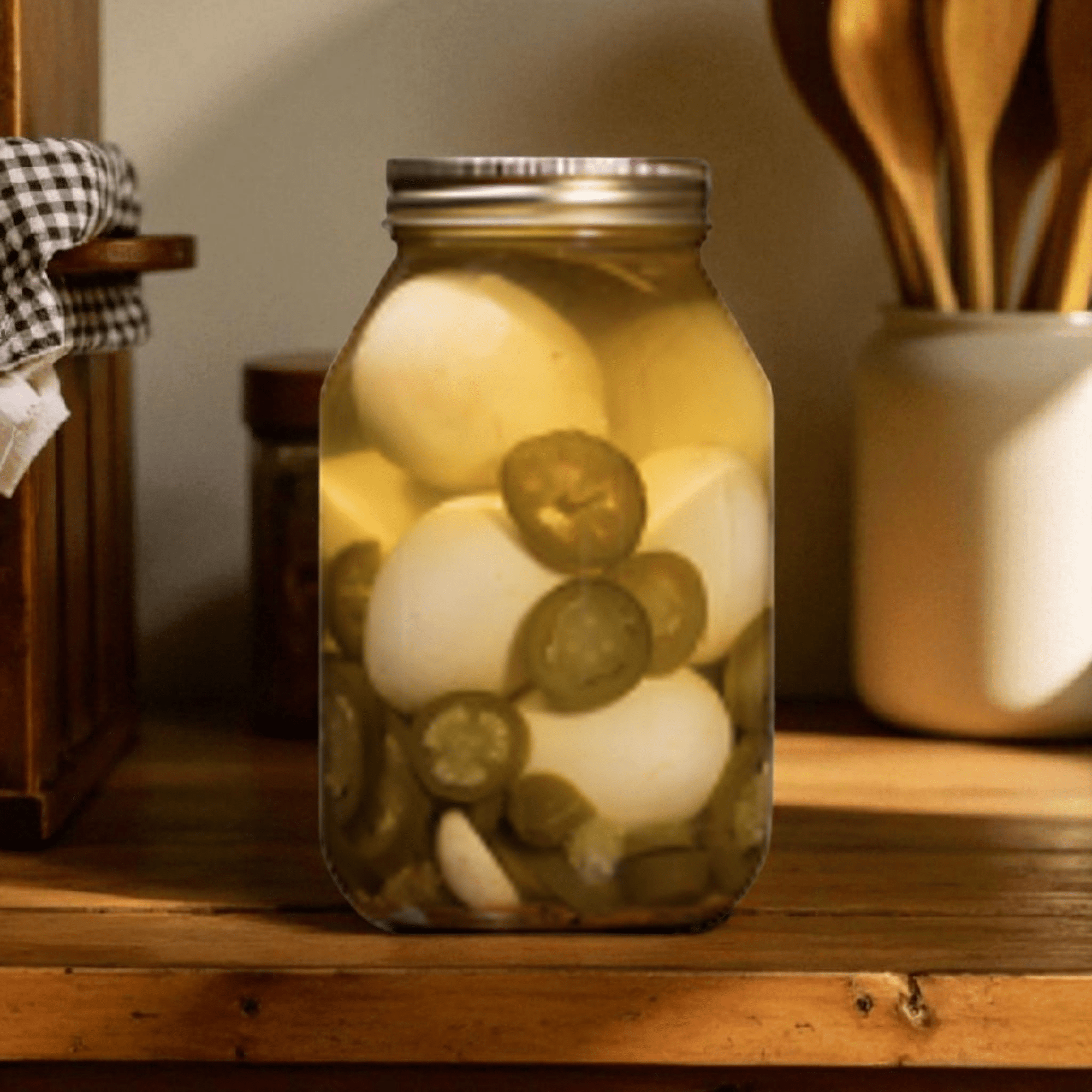 Spicy Pickled Eggs – Bold Cayenne & Pepper Kick, 32oz - The Native Texan