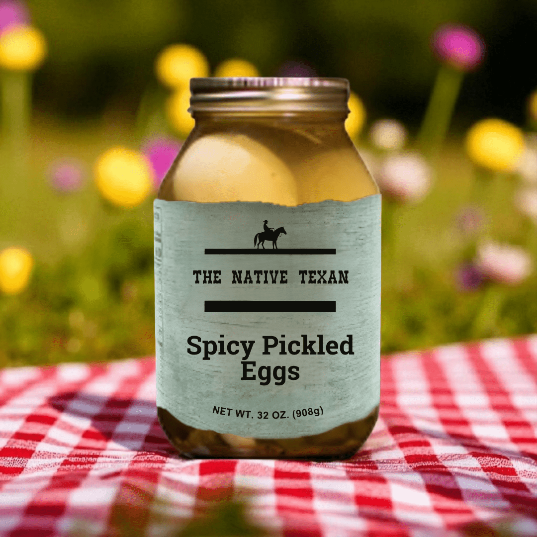 Spicy Pickled Eggs – Bold Cayenne & Pepper Kick, 32oz - The Native Texan