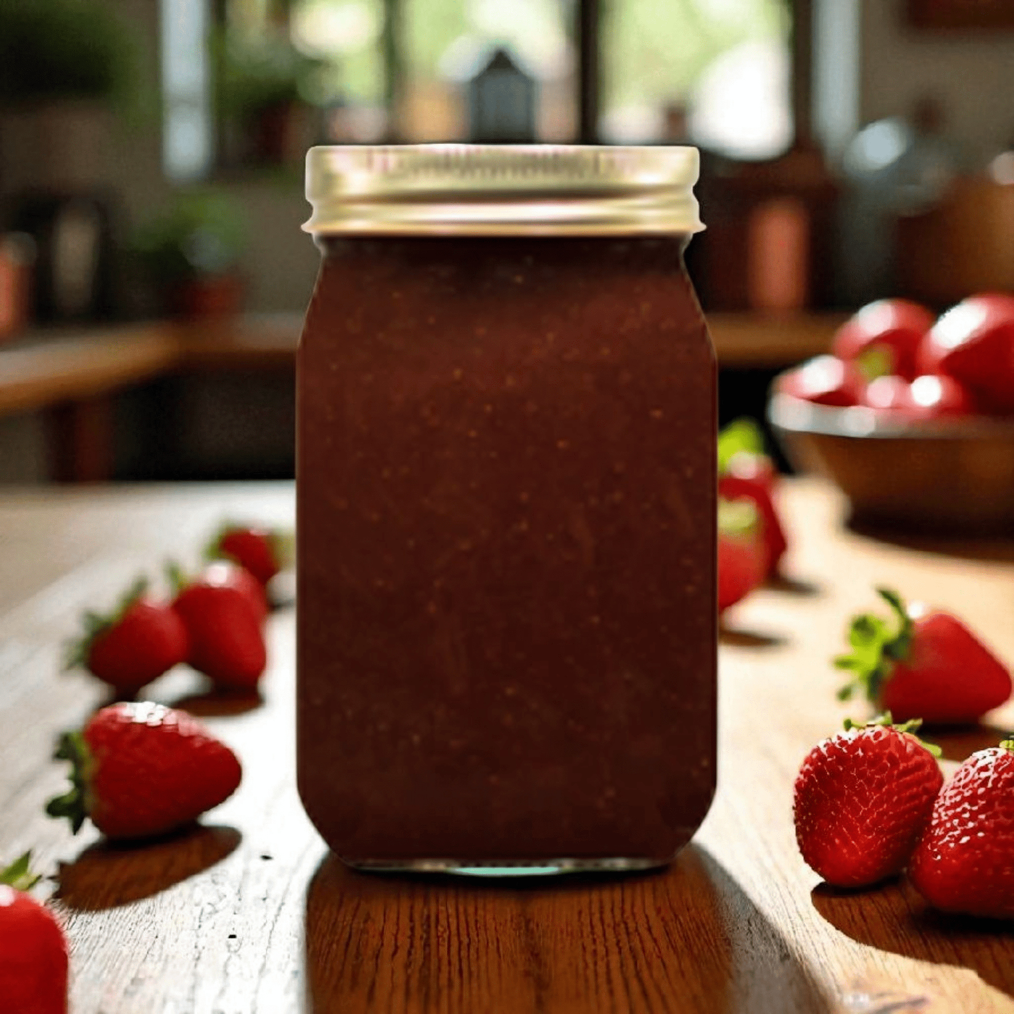 Strawberry Preserves – Classic Fruit Spread, 16oz - The Native Texan