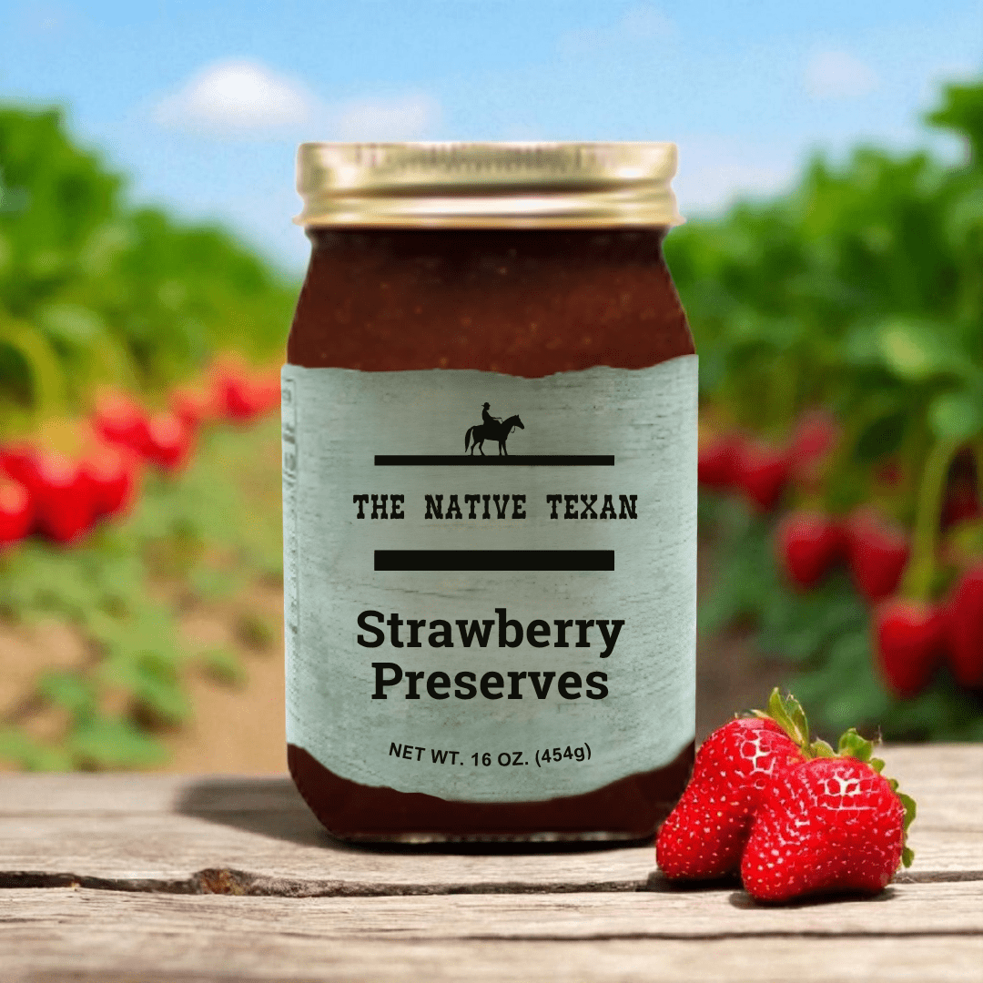 Strawberry Preserves – Classic Fruit Spread, 16oz - The Native Texan