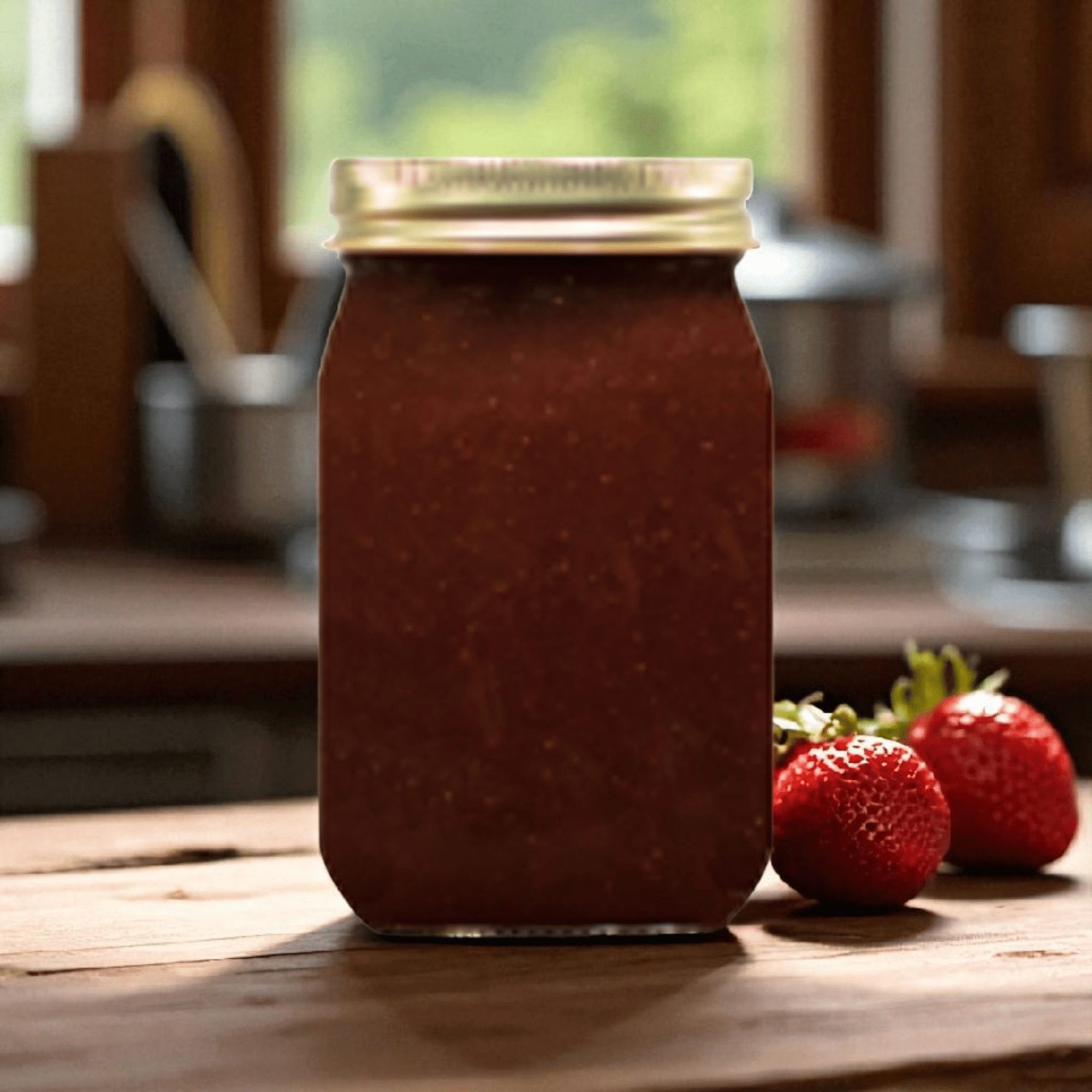 Strawberry Rhubarb Preserves – Sweet & Tart Classic, 16oz - The Native Texan