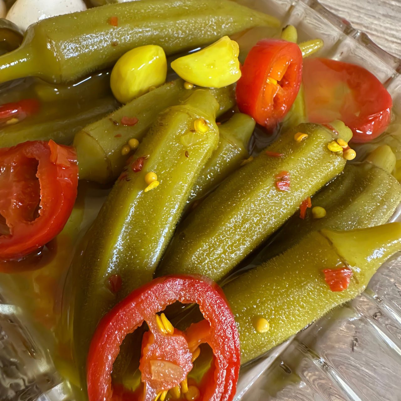 Sweet N' Spicy Okra 16 oz - The Native Texan