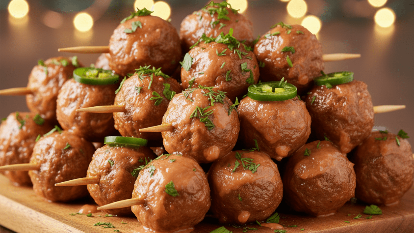 Peach Jalapeño Glazed Meatballs - The Native Texan