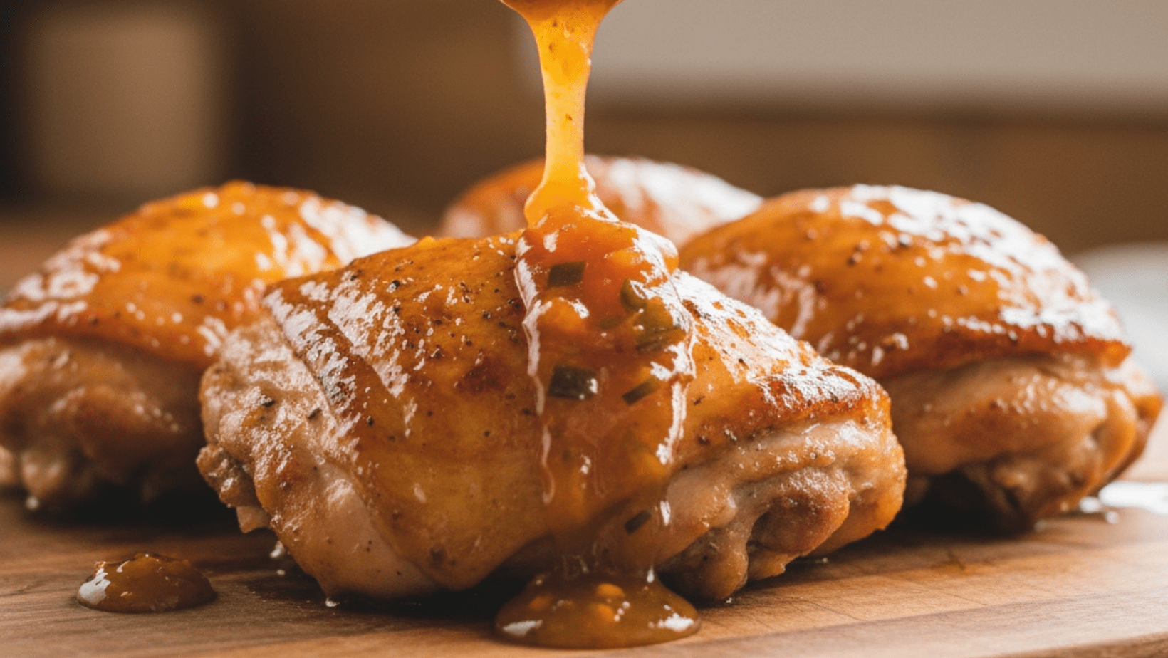 Sweet-Heat Jalapeño Peach Glazed Chicken - The Native Texan
