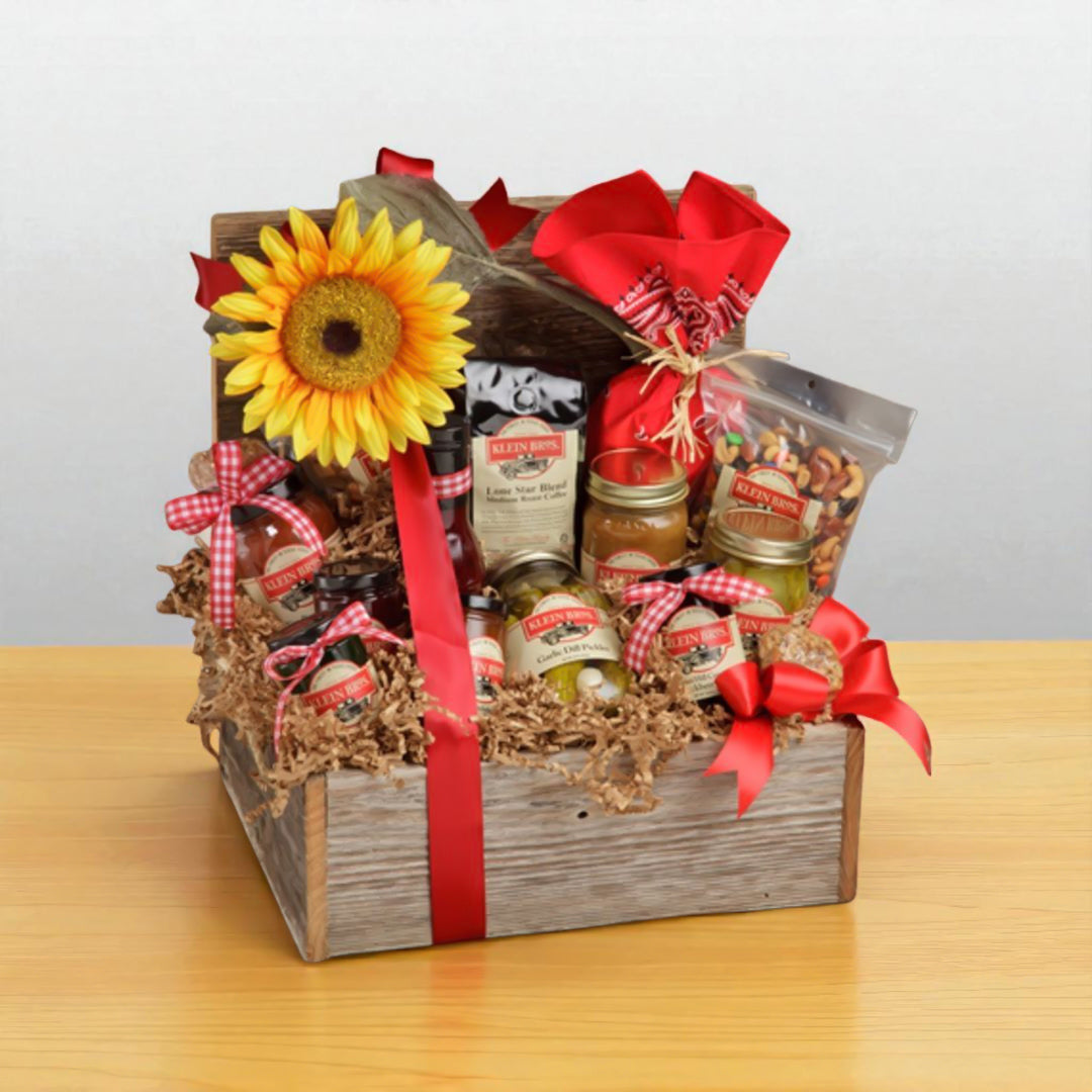 TNT Muy Grande Barnwood Gift Box with Texas gourmet foods