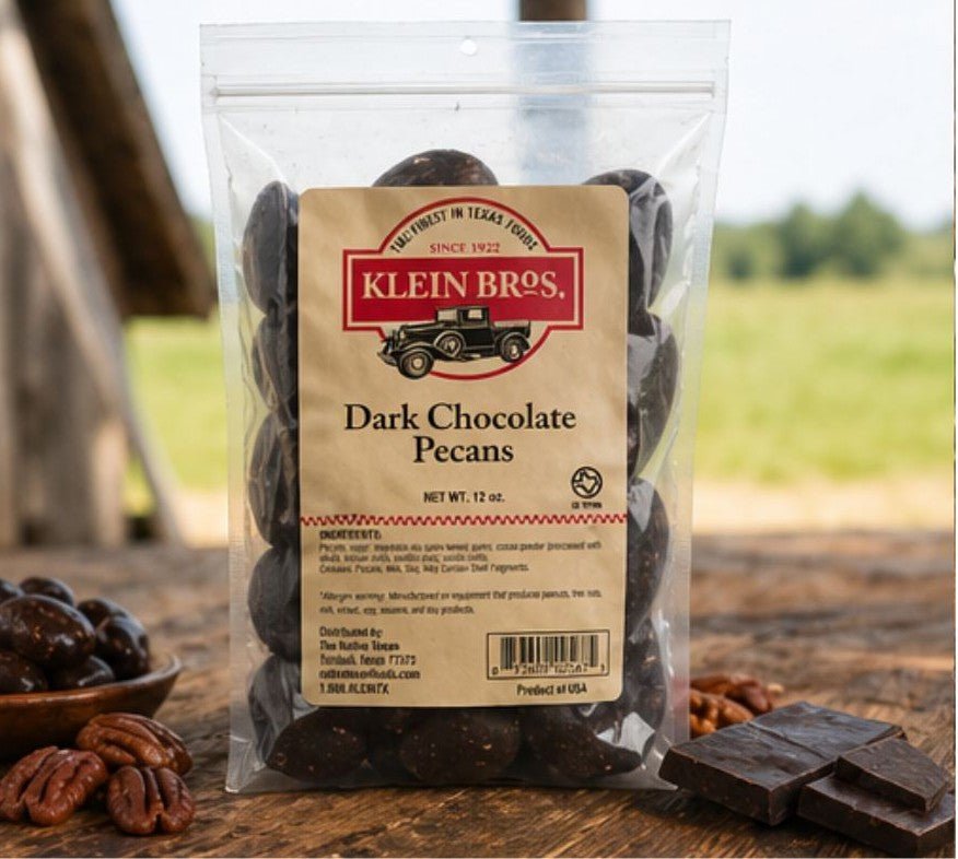 Dark Chocolate Pecans 12 oz - The Native Texan