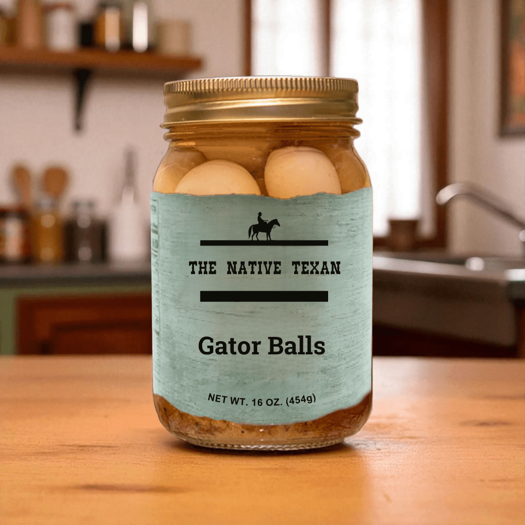 Gator Balls – Cajun - Seasoned Quail Eggs, 16oz - The Native Texan