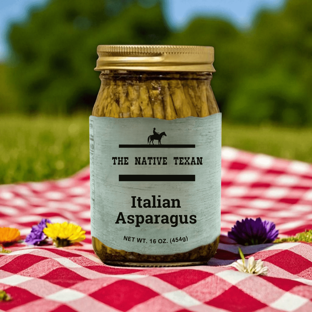 Italian Asparagus – Pickled, Zesty & Versatile, 16oz - The Native Texan