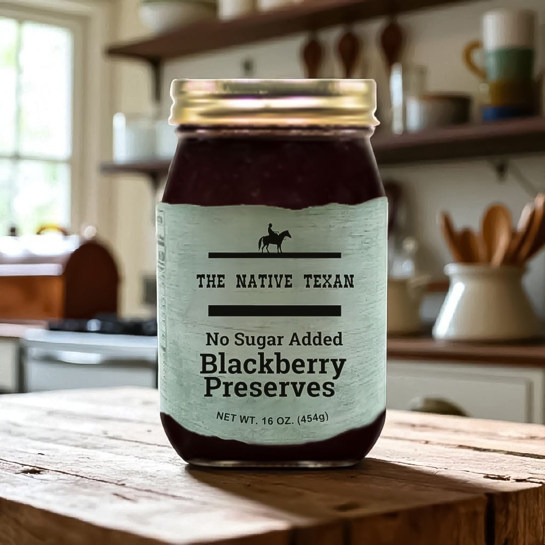 Juice Sweetened Blackberry Preserves 16 oz (No Sugar Added ) - The Native Texan
