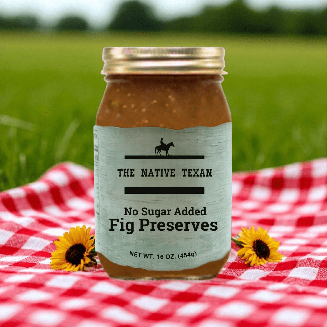 No Sugar Added Fig Preserves – Naturally Sweet & Spreadable, 16oz - The Native Texan