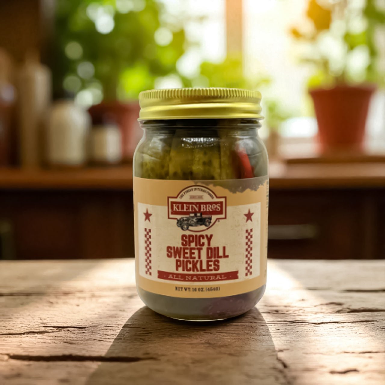 Spicy Sweet Dill Pickles 16 oz - The Native Texan