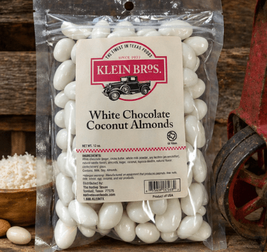 White Chocolate Coconut Almonds - The Native Texan